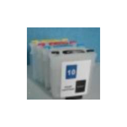 HP10 82: kit of empty refillable compatible cartridges with autoreset chips