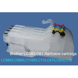 LC 980/1100: cartouches vides grande capacité rechargeables pour Brother
