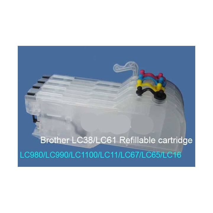LC 980/1100: cartouches vides grande capacité rechargeables pour Brother