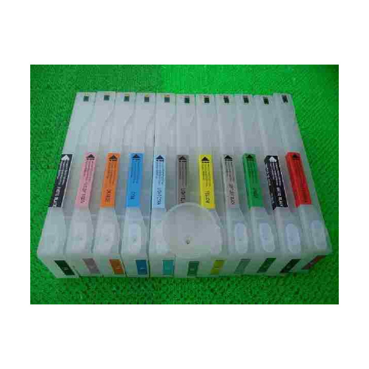 Pro97910/9910/7900/9900: 11 cartouches rechargeables 700 ml sans puce pour Epson 