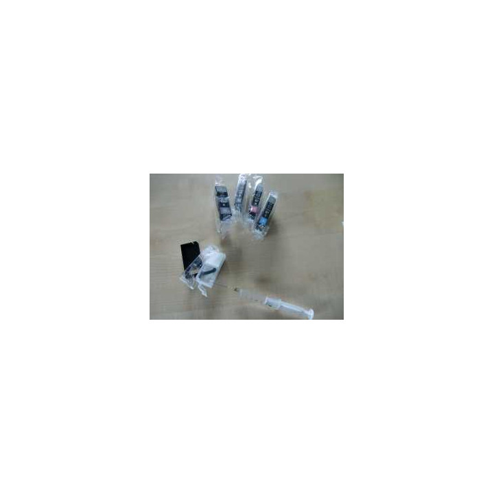 PGI 520, CLI521: Kit 600ml + 5 cartouches  vides à remplir avec puces autoresett