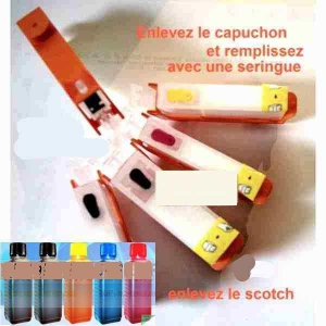 PGI 5, CLI8: Kit 500ml + 5 cartouches vides à remplir avec puces autoresett PGI 5, CLI8: Kit 500ml + 5 cartouches vides à remplir avec puces autoresett