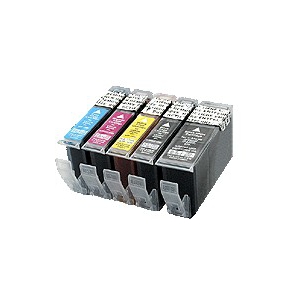 5 cartouches comp. alimentaires PGI520/CLI521 sans puce 5 cartouches comp. alimentaires PGI520/CLI521 sans puce