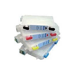 T055 série: 4 cartouches d'encre vides rechargeables avec puce auto-reset