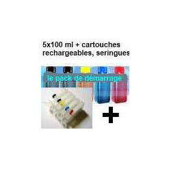 Pack PGI525/526 + 5 cartouches rechargeables avec puces autoreset