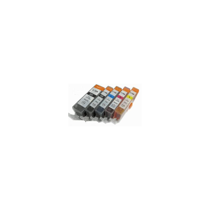 PGI 520/CLI521- 5 Compatible Cartridges for Canon with chips