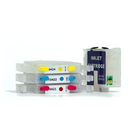 TO321 + T0422 à 424: 4 cartouches vides rechargeables avec puce autoreset