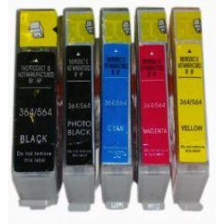 HP 364: 4 XL cartridges compatible with chip