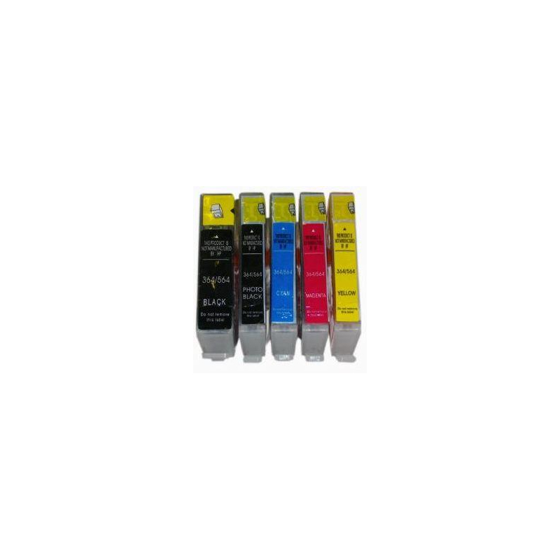 HP 364: 4 XL cartridges compatible with chip