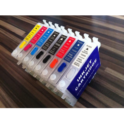 TO540 to 549:8 refillable empty cartridges with autoreset chip