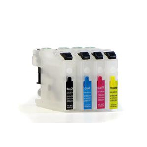 LC 123/125/127: 4 cartouches vides rechargeable pour Brother LC 123/125/127: 4 cartouches vides rechargeable pour Brother