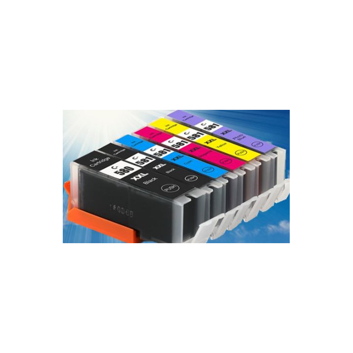 PGI580/CLI581XXL: cartouche compatible (couleur au choix