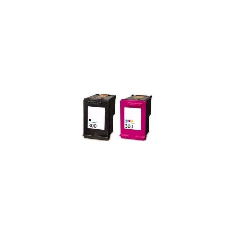 HP300XL: Pack Cartouches compatibles, noir et couleurs