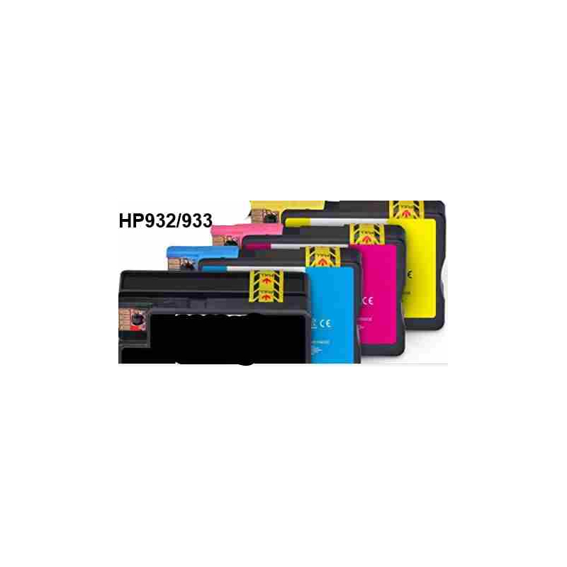 HP 932XL: 4 full cartridges with chips