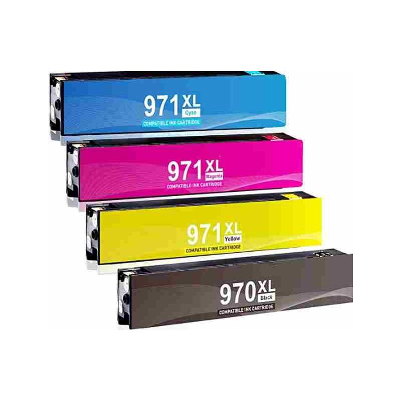 HP970/971: 4 compatible cartridges for HP