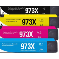 HP973xl: 4 cartouches compatibles pour HP