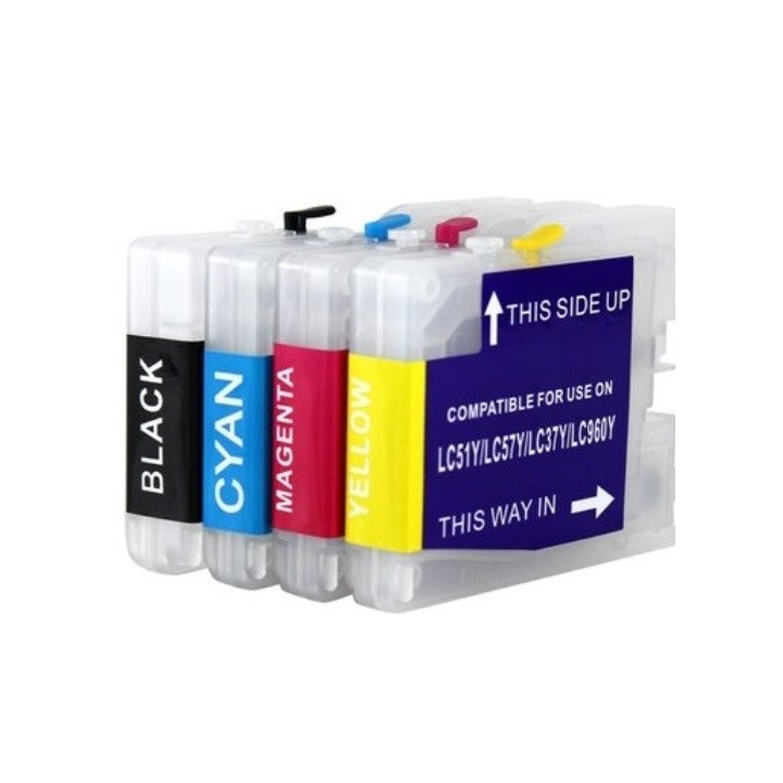 Cartouches rechargeables LC970 pour Brother - Encre rechargées