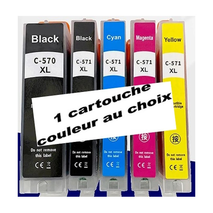 PGI 570/CLI 571XL: cli571 cartouche couleur au choix