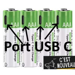 copy of Piles AA rechargeables par port USB C