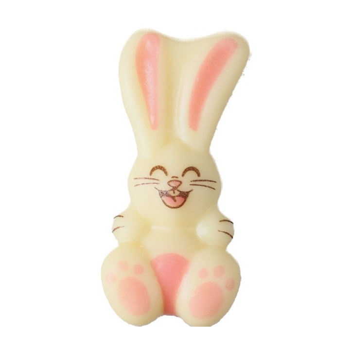 Lapin de Pâques souriant en chocolat