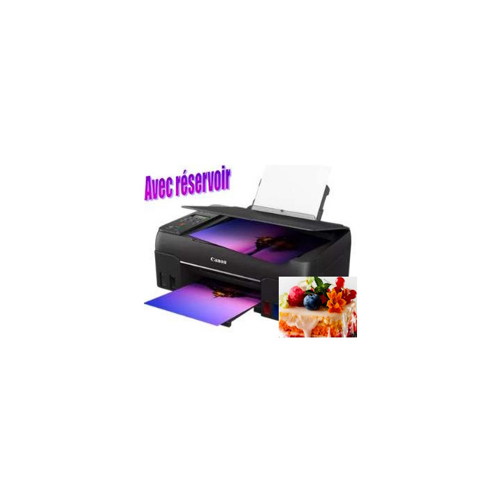 Kit imprimante alimentaire Canon Pixma G650 : 6 encres et papier azyme