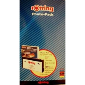 Cartouche compatible pour Epson T5570, 6 couleurs + 100 cartes photo Cartouche compatible pour Epson T5570, 6 couleurs + 100 cartes photo