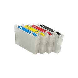 T0711 to 714: set of 4 empty cartridges with auto-reset chip