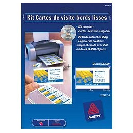 80 cartes de visite recto/verso mat 