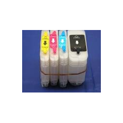 HP88: 4 empty refillable compatible cartridges with autoreset chips
