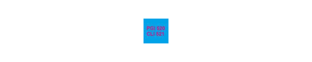Cartouches vides et puces autoreset pour cartouches PGI520 et CLI521