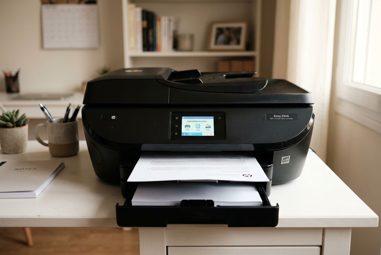 Imprimante HP Envy 5540 en fonctionnement