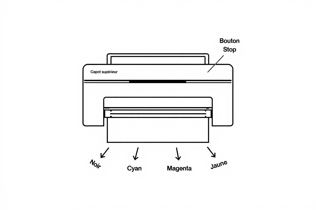 Localisation des cartouches et composants XP-4205
