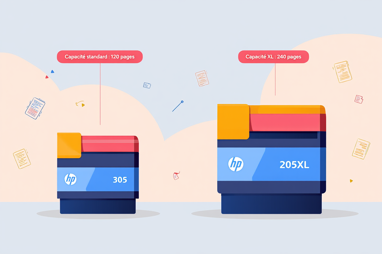 Comparaison cartouche HP 305 et 305XL