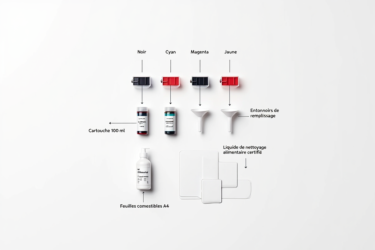 Composants du kit d'impression alimentaire