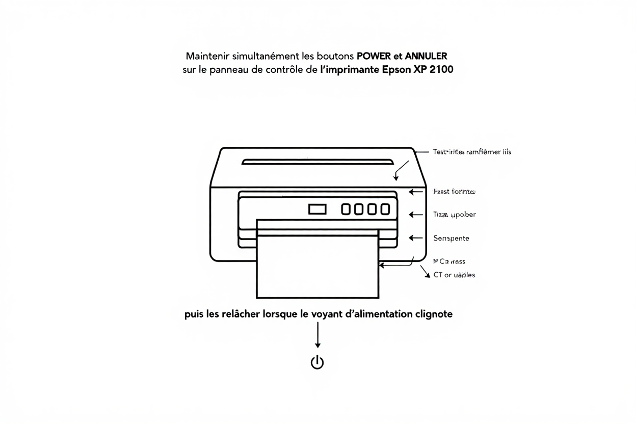 Procédure d'impression du motif de test
