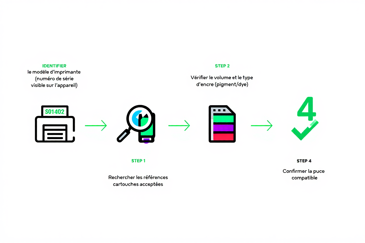 Processus vérification compatibilité cartouche
