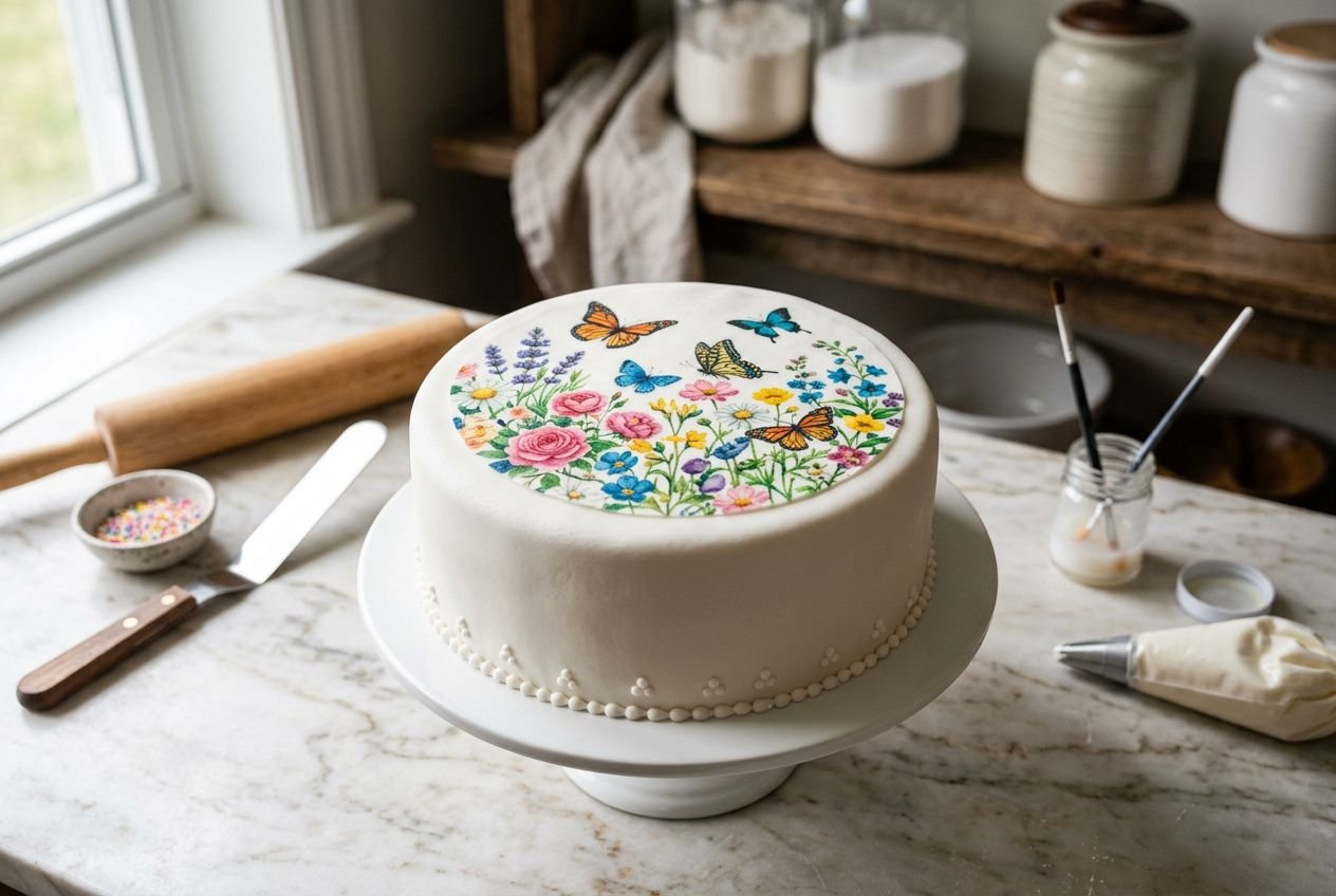 Feuille azyme imprimable pour gâteau comestible personnalisé