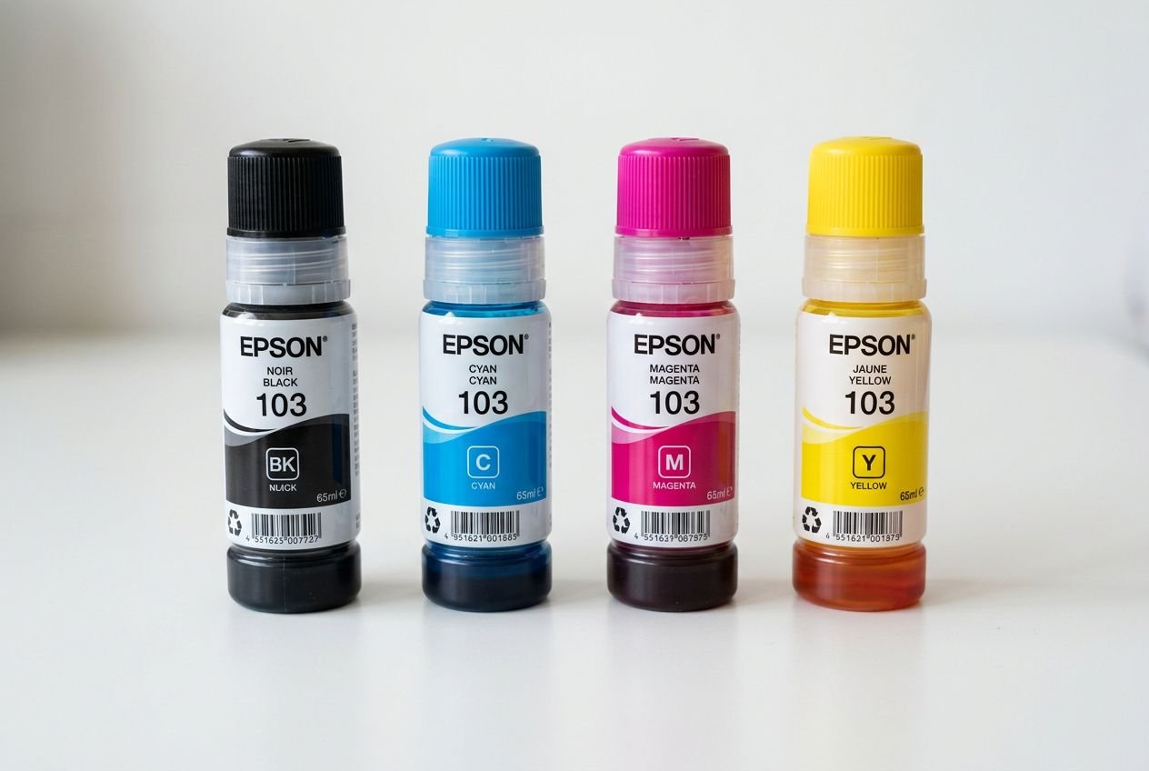 Encre epson 103 : bouteille d'encre originale ou compatible noir ?